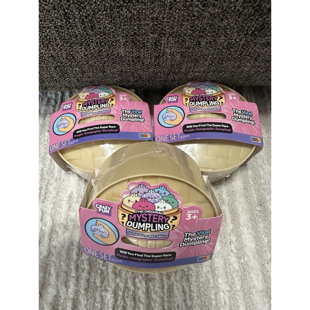 1x New! RMS Crazy Fun Squishy Bun Purple Ribbon Mystery Dumpling Set